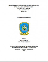 LAPORAN KASUS ASUHAN KEBIDANAN KOMPREHENSIF PADA NY. L USIA 25 TAHUN DI BPM Bd. RIRIK PUJI LESTARI TANJUNGPINANG TAHUN 2016