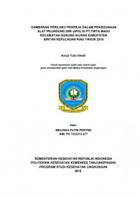 GAMBARAN PERILAKU PEKERJA DALAM PENGGUNAAN ALAT PELINDUNG DIRI (APD) DI PT. TIRTA MADU KECAMATAN GUNUNG KIJANG KABUPATEN BINTAN KEPULAUAN RIAU TAHUN 2016