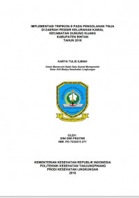 IMPLEMENTASI TRIPIKON-S PADA PENGOLAHAN TINJA DI DAERAH PESISIR KELURAHAN KAWAL KECAMATAN GUNUNG KIJANG KABUPATEN BINTAN TAHUN 2016