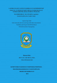 LAPORAN KASUS ASUHAN KEBIDANAN KOMPREHENSIF PADA NY. N UMUR 28 TAHUN DENGAN KEKURANGAN ENERGI KRONIK (KEK) DI BIDAN PRAKTIK MANDIRI BIDAN HJ. EFIARNI, Amd.Keb TANJUNGPINANG TAHUN 2021