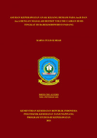 ASUHAN KEPERAWATAN ANAK KEJANG DEMAM PADA An.R DAN An.A DENGAN MASALAH DEFISIT VOLUME CAIRAN DI RS TINGKAT III Dr.REKSODIWIRYO PADANG