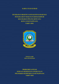 PENERAPAN HIGIENE SANITASI PENJAMAH DAN PENGOLAHAN MAKANAN KEDAI KOPI DI KELURAHAN PINANG KENCANA KOTA TANJUNGPINANG TAHUN 2021