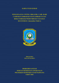 PEMANFAATAN PUPUK ORGANIK CAIR DARI CAMPURAN LIMBAH IKAN DAN LIMBAH CUCIAN BERAS TERHADAP PERTUMBUHAN TANAMAN BAYAM HIJAU (Amaranthus Viridis L)