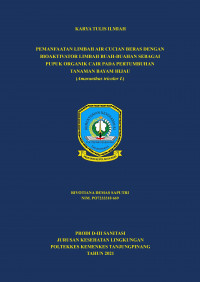 PEMANFAATAN LIMBAH AIR CUCIAN BERAS DENGAN BIOAKTIVATOR LIMBAH BUAH-BUAHAN SEBAGAI PUPUK ORGANIK CAIR PADA PERTUMBUHAN TANAMAN BAYAM HIJAU (Amaranthus tricolor L)