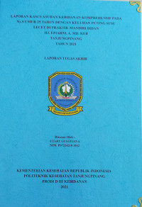 LAPORAN KASUS ASUHAN KEBIDANAN KOMPREHENSIF PADA Ny.S UMUR 29 TAHUN DENGAN KELUHAN PUTING SUSU LECET DI PRAKTIK MANDIRI BIDAN HJ. EFIARNI, A. MD. KEB TANJUNGPINANG TAHUN 2021